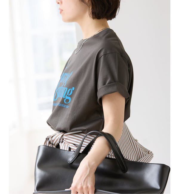 U by SPICK&SPAN「《予約 / 汗染み防止 / 接触冷感 》NANO-SHEER/ZERO レターロゴTEE」|Tシャツ・カットソー|