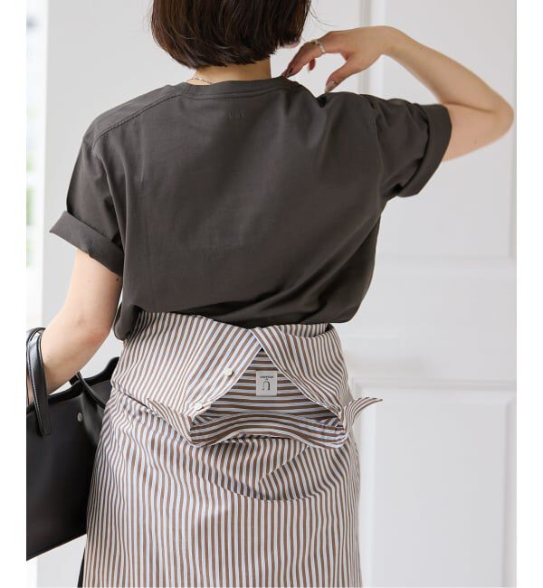 U by SPICK&SPAN「《予約 / 汗染み防止 / 接触冷感 》NANO-SHEER/ZERO レターロゴTEE」|Tシャツ・カットソー|