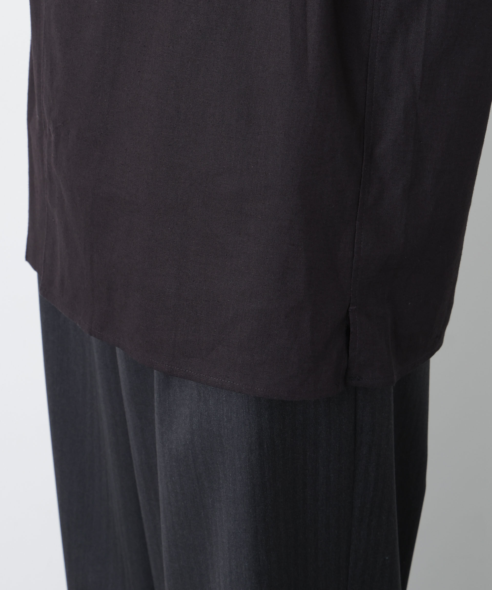 nano･universe「｢FRENCH LINEN｣ フライフロント半袖シャツ」|シャツ・ブラウス|