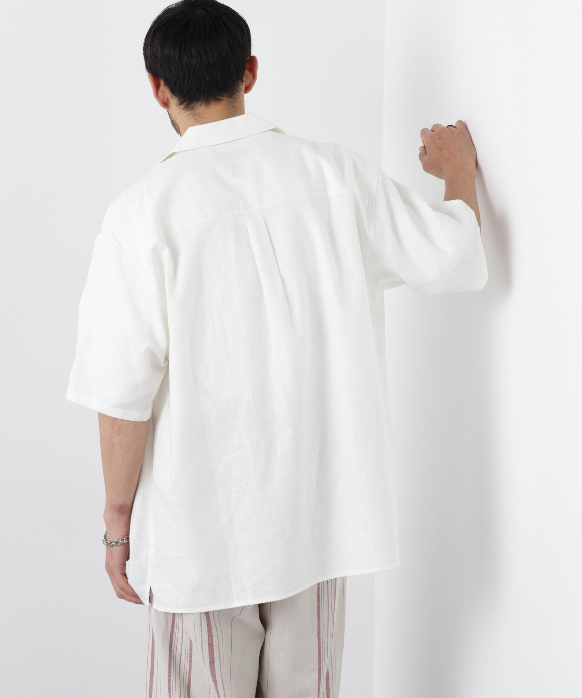 nano･universe「｢FRENCH LINEN｣ フライフロント半袖シャツ」|シャツ・ブラウス|