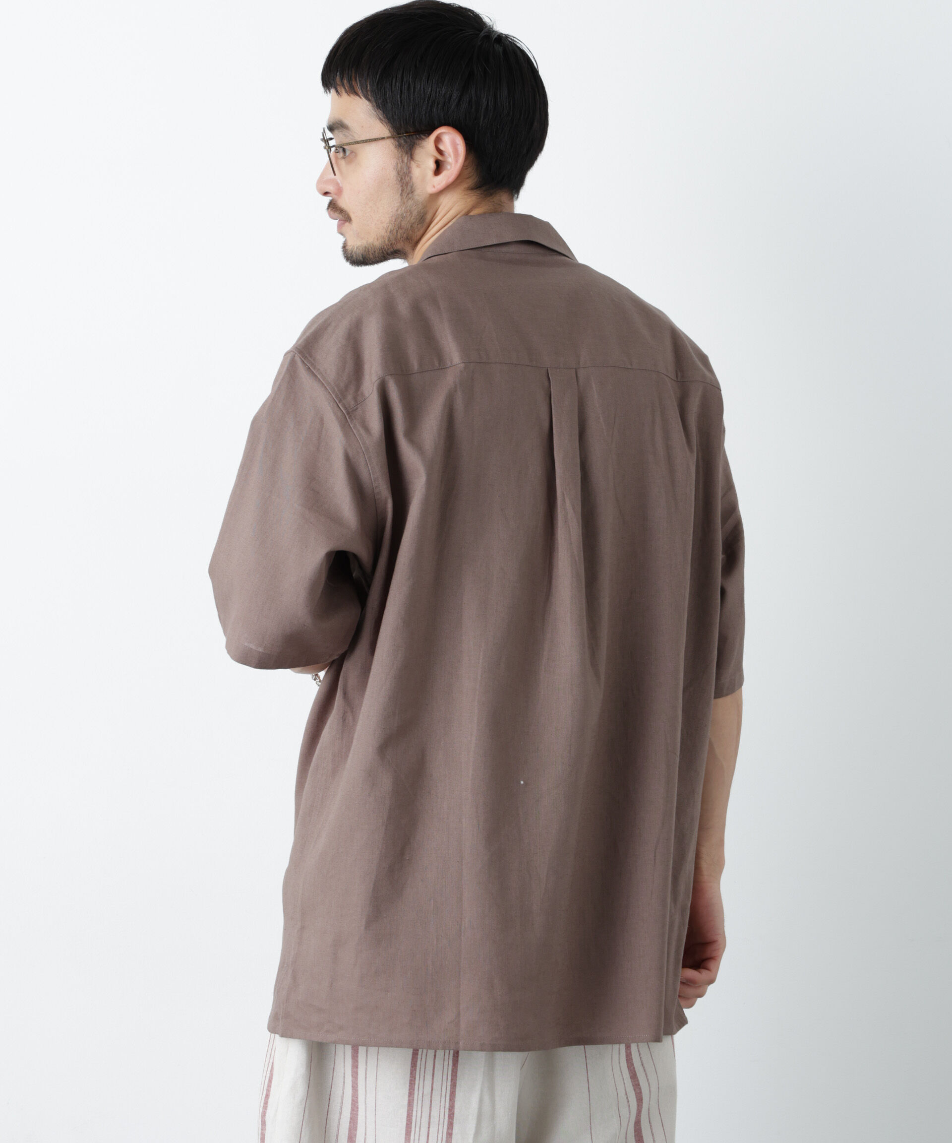 nano･universe「｢FRENCH LINEN｣ フライフロント半袖シャツ」|シャツ・ブラウス|