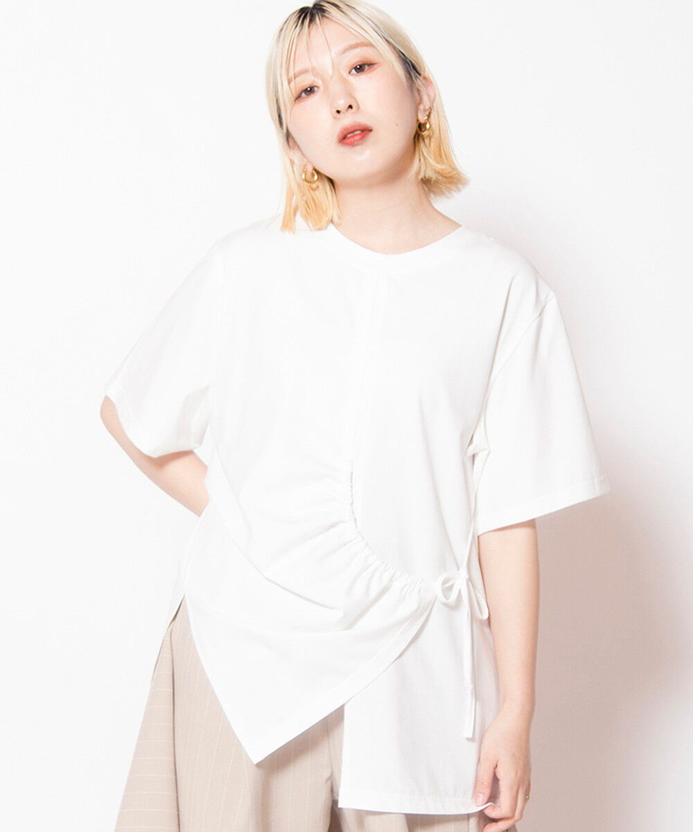  「2WAYドロストアレンジTシャツ」|Tシャツ・カットソー|WHITE
