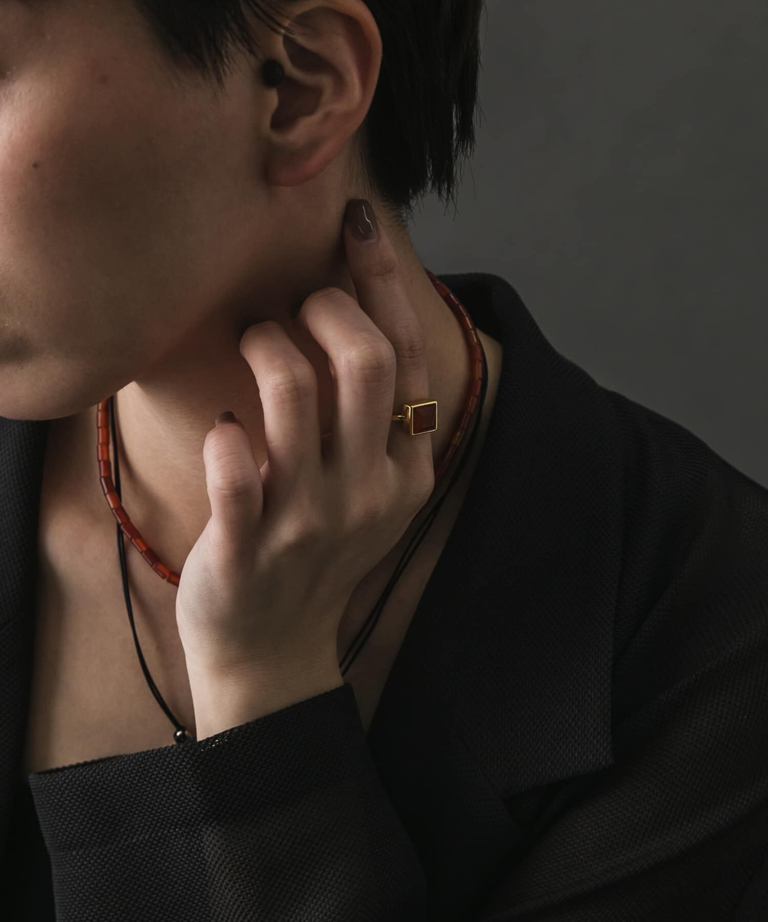 SMELLY「SMELLY so&rsquo;　square carnelian ring」|リング|