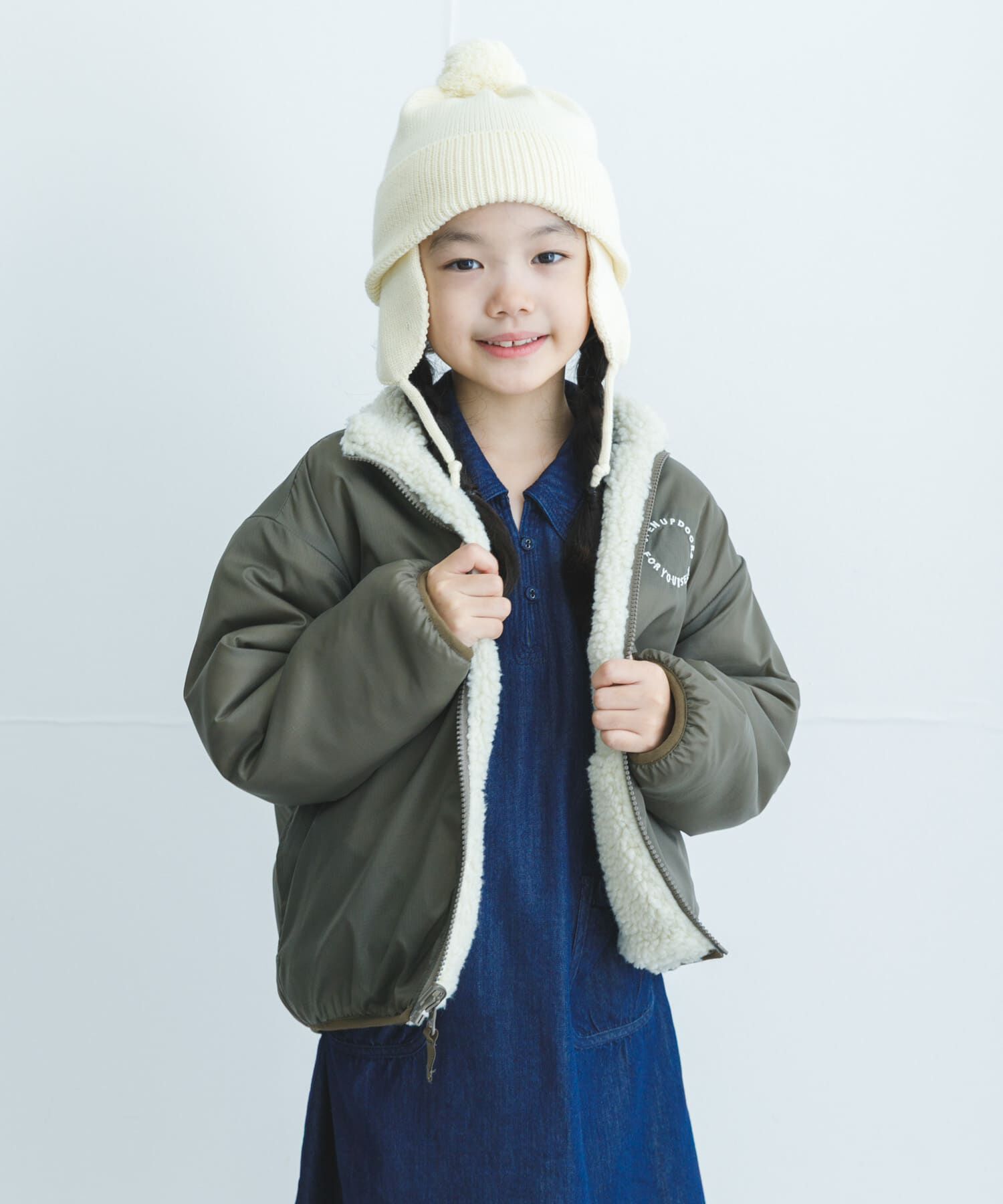 URBAN RESEARCH DOORS「リバーシブルボアジャケット(KIDS)」|その他|グリーン系その他