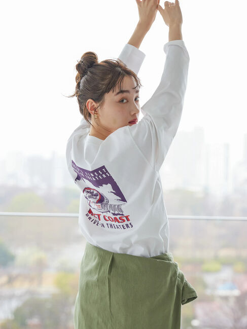  「Cityプリントカットプルオーバー」|Tシャツ・カットソー|オフホワイト