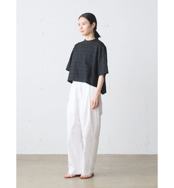 MidiUmi「MidiUmi ドット柄ワイドシャツプルオーバー」|シャツ・ブラウス|