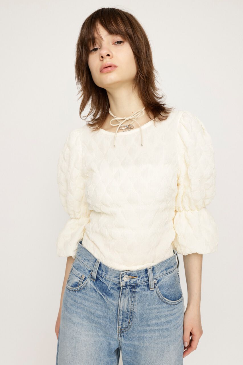SLY「PUFF SLEEVE CUT トップス」|Tシャツ・カットソー|IVOY3