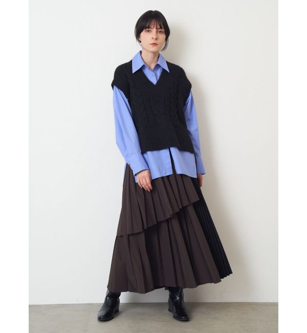 ELENDEEK「COLOR BLOCK PLEATS SK」|スカート|