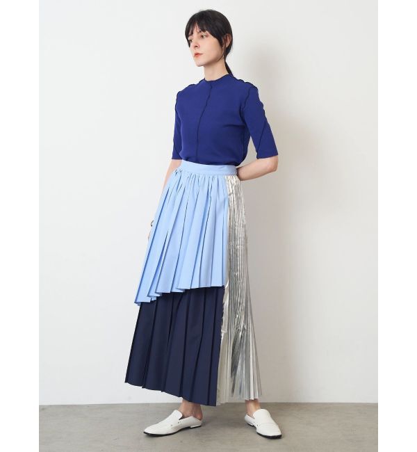 ELENDEEK「COLOR BLOCK PLEATS SK」|スカート|