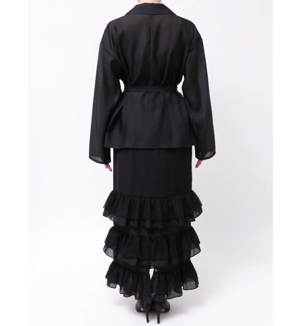 LAGUNAMOON「LADYシアージャケット&times;ティアードキャミワンピース」|ワンピース|