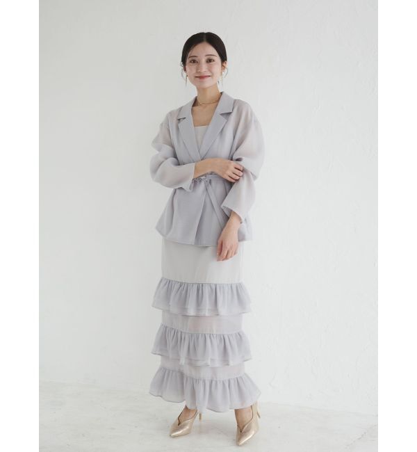 LAGUNAMOON「LADYシアージャケット&times;ティアードキャミワンピース」|ワンピース|