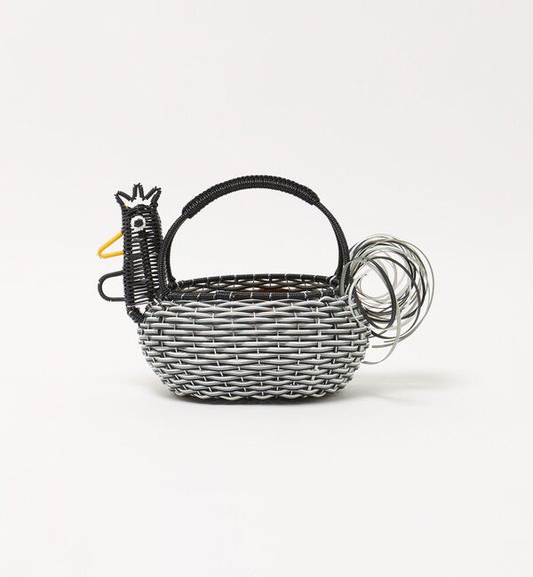 ODETTE E ODILE「＜Diminutivo＞ ニワトリバスケット M」|かごバッグ|BLACK