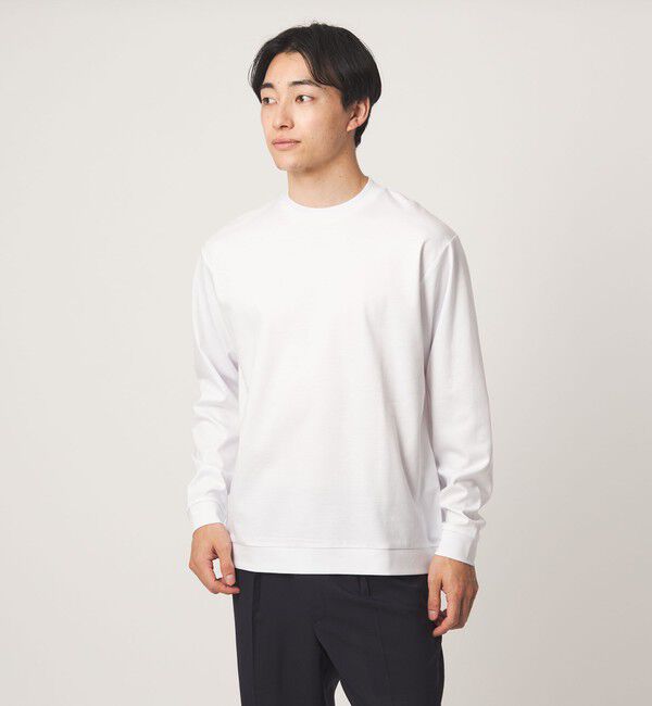 UNITED ARROWS green label relaxing「L/A ポンチ ビズ クルーネック カットソー -抗菌-」|Tシャツ・カットソー|WHITE