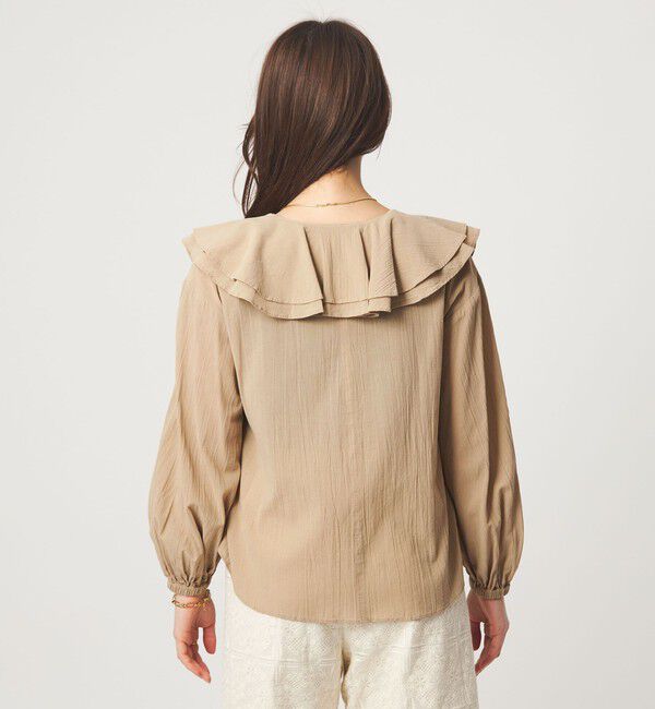 UNITED ARROWS green label relaxing「100/2 ラッフルカラー ブラウス」|シャツ・ブラウス|
