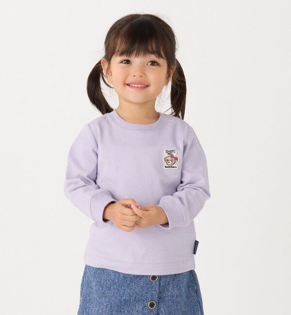 SHIPS Colors 「SHIPS Colors: 80~130cm / TeddyBear(R) ワンポイント ロンT◇」|Tシャツ・カットソー|ラベンダー