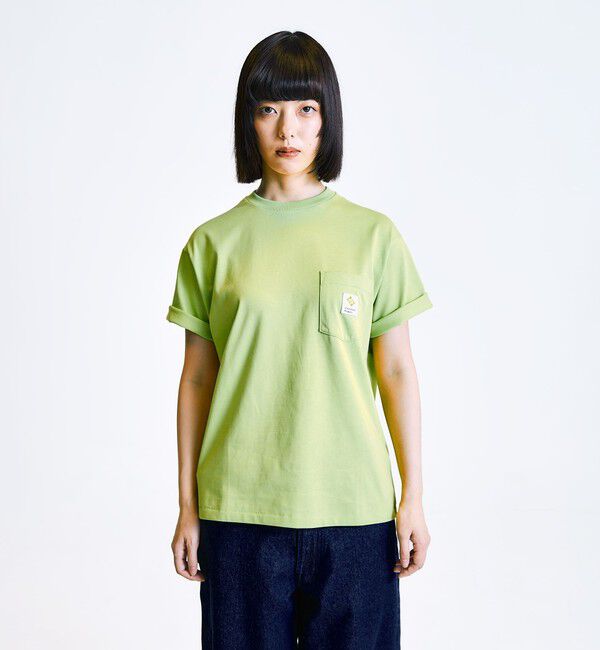 SHIPS「City Ambient Products: スクエアロゴ ポケット Tシャツ」|Tシャツ・カットソー|