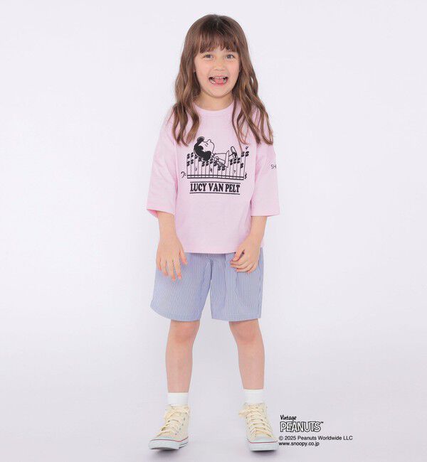 SHIPS KIDS「SHIPS KIDS:100～130cm / スヌーピー 七分袖 TEE」|Tシャツ・カットソー|