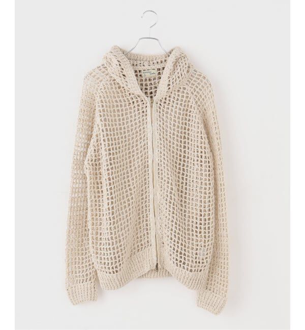 JOINT WORKS「MacMahon Knitting Mills / マクマホンニッティングミルズ Mesh Zip Hooded」|ニット・セーター|ホワイト