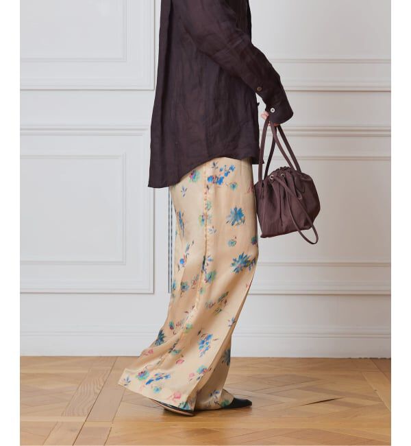 IENA LA BOUCLE ボタニカルプリントイージーパンツ（IENA LA BOUCLE