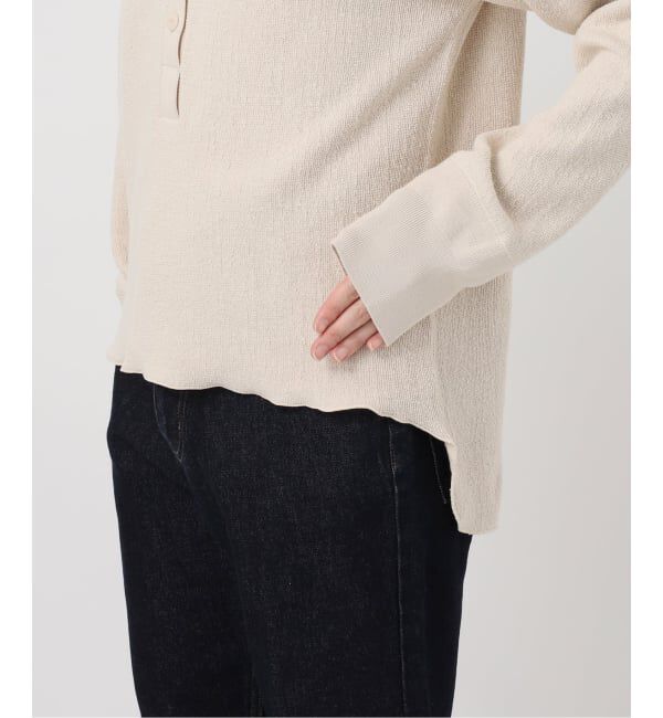 SLOBE IENA「《WEB限定カラー有り/追加》Wフェイスジャージヘンリープルオーバー」|Tシャツ・カットソー|