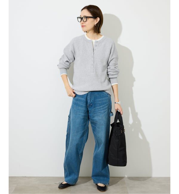 SLOBE IENA「《WEB限定カラー有り/追加》Wフェイスジャージヘンリープルオーバー」|Tシャツ・カットソー|