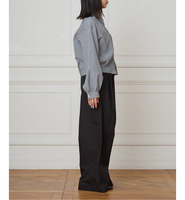 IENA LA BOUCLE「IENA LA BOUCLE コットンウェザーバレルパンツ」|スラックス|