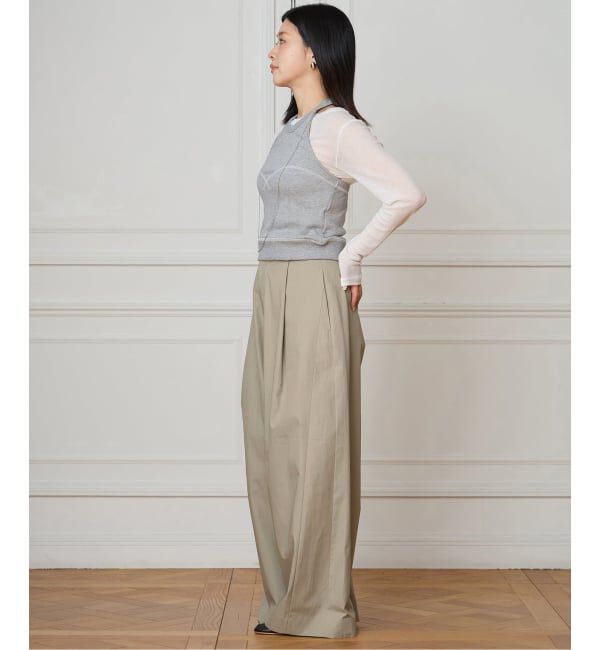 IENA LA BOUCLE「IENA LA BOUCLE コットンウェザーバレルパンツ」|スラックス|