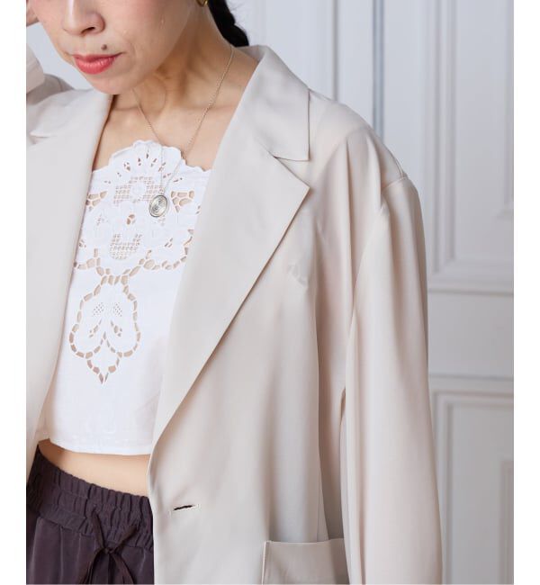 IENA LA BOUCLE「IENA LA BOUCLE シアードレーピージャケット」|テーラードジャケット|