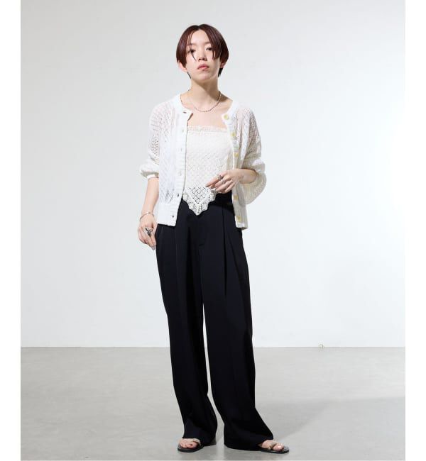 IENA「《一部店舗限定》クロシェニット バンダナ」|バンダナ・スカーフ|