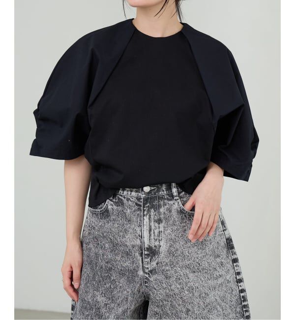IENA LA BOUCLE「《追加予約》《洗濯機洗い可》タイプライターコンビプルオーバー」|Tシャツ・カットソー|