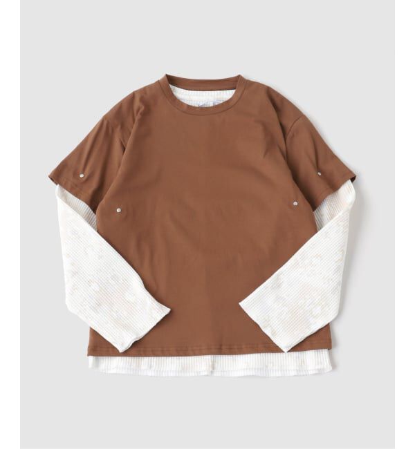 PULP「FAF (FAKE AS FLOWERS) / フェイク アズ フラワーズ DOUBLE SLEEVE TEE」|Tシャツ・カットソー|ブラウン