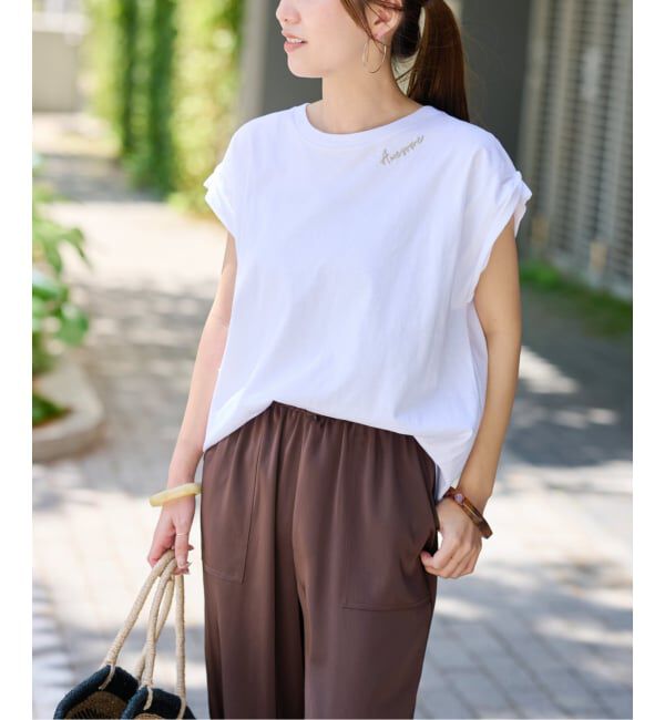 JOURNAL STANDARD relume「《追加3》刺繍ロゴフレンチTEE」|Tシャツ・カットソー|
