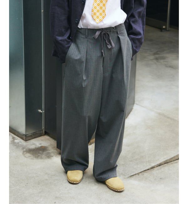 JOURNAL STANDARD「TR ストライプ オーバー パンツ」|スラックス|