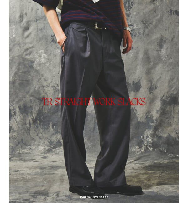 JOURNAL STANDARD「TR ストレート ワーク スラックス」|スラックス|グレー