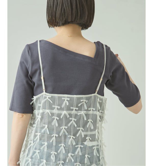 journal standard L'essage「スパンテレコ半袖アシンメトリープルオーバー」|Tシャツ・カットソー|