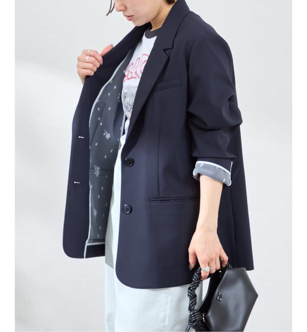 U by SPICK&SPAN「レースボンディングオーバージャケット」|テーラードジャケット|