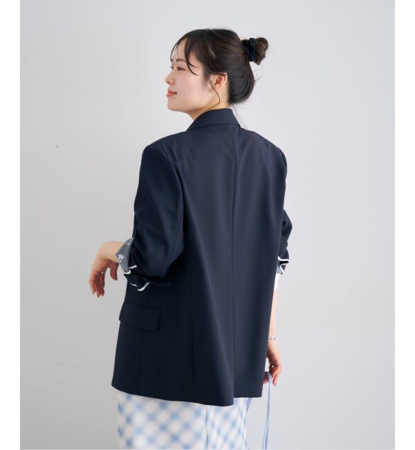 U by SPICK&SPAN「レースボンディングオーバージャケット」|テーラードジャケット|