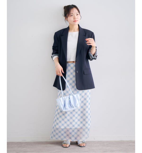 U by SPICK&SPAN「レースボンディングオーバージャケット」|テーラードジャケット|