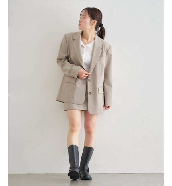U by SPICK&SPAN「レースボンディングオーバージャケット」|テーラードジャケット|