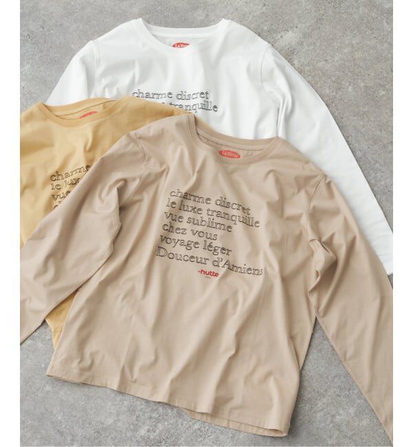 Spick and Span「La Hutte / ラ ユット 別注ロゴ刺しゅう L/S Tee*」|Tシャツ・カットソー|