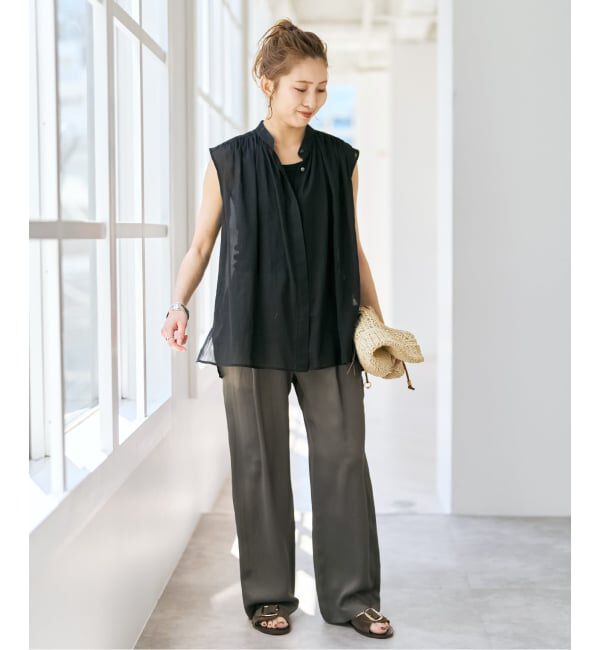 Spick and Span「ラミーコットンギャザーブラウス」|シャツ・ブラウス|