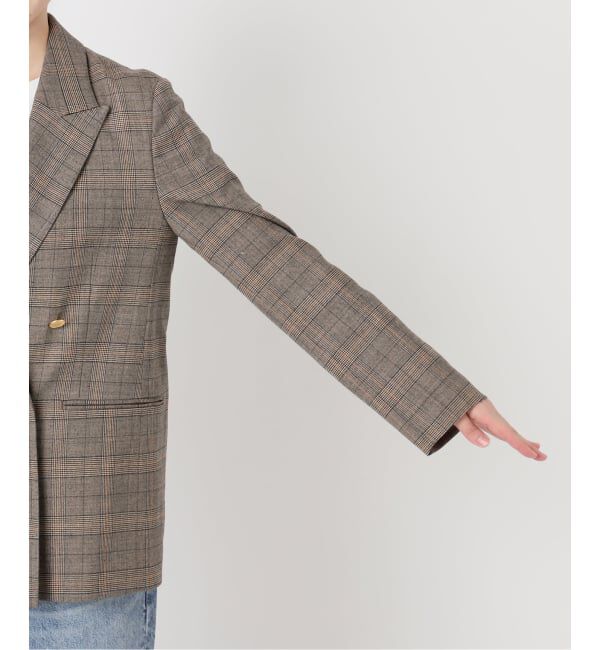 Spick and Span「《セットアップ可 / 予約》ウールブレンドグレンチェックジャケット」|テーラードジャケット|