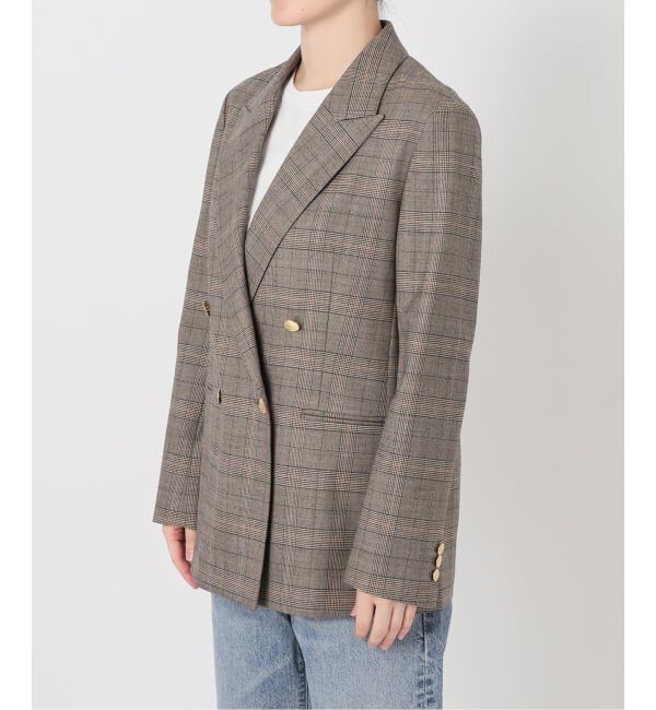 Spick and Span「《セットアップ可 / 予約》ウールブレンドグレンチェックジャケット」|テーラードジャケット|