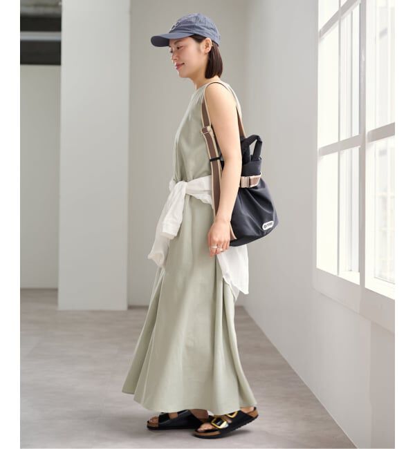 U by SPICK&SPAN「コットンリネンバックギャザーワンピース」|ワンピース|