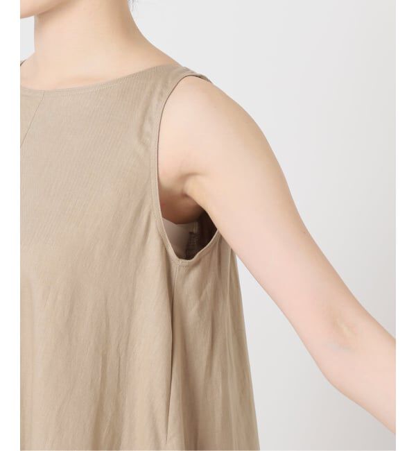 U by SPICK&SPAN「コットンリネンバックギャザーワンピース」|ワンピース|