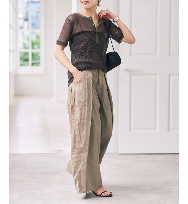 Spick and Span「ACASAM / アカサム メッシュヘンリー」|Tシャツ・カットソー|