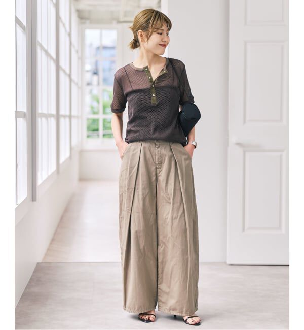 Spick and Span「ACASAM / アカサム メッシュヘンリー」|Tシャツ・カットソー|