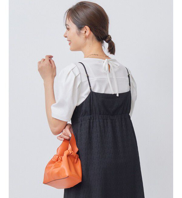 組曲「【洗える・接触冷感】タックスリーブポンチ カットソー」|Tシャツ・カットソー|
