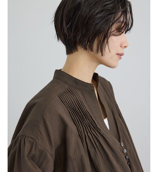 SALON adam et rope'「コットンボイルピンタックブラウス」|シャツ・ブラウス|