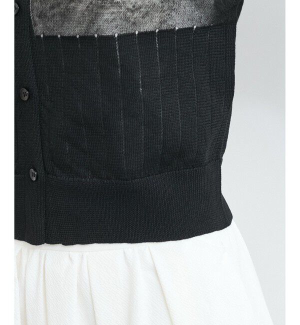 VIS「【WEB限定】シアーボーダーサマーポロニット」|ニット・セーター|